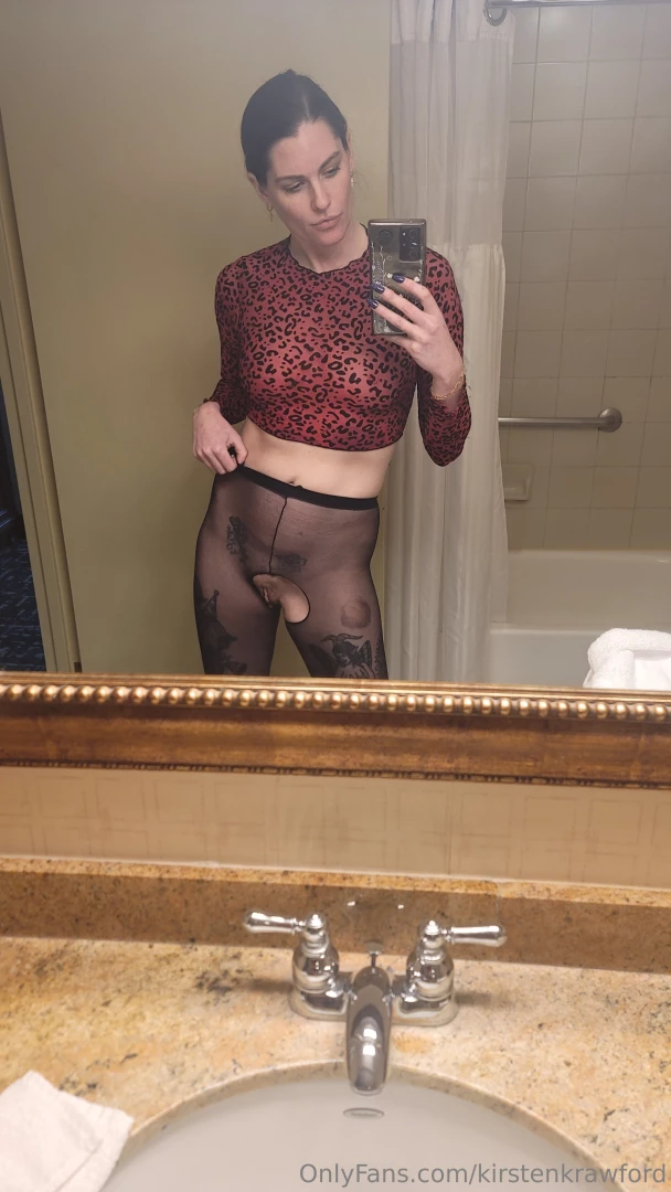 Leopard and crotchless stockings what do you think 