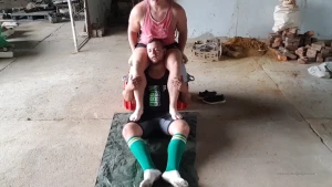 Elijah crotch stomping domination of warren loads more hot content