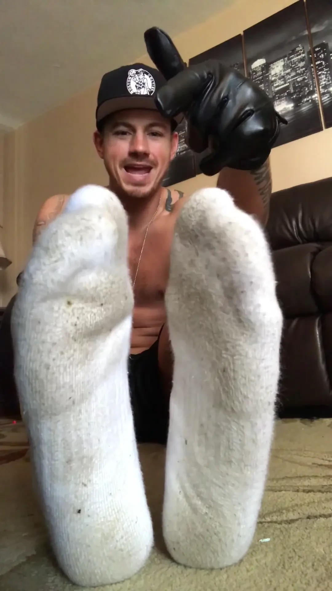 U love being abused under my white socks 