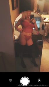 Behind the scenes for today unlock to see then fishnet teddy chosen