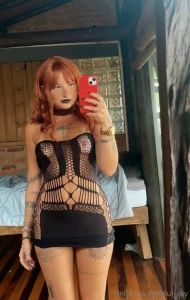 You can see right through me and this goth redhead s counting on it