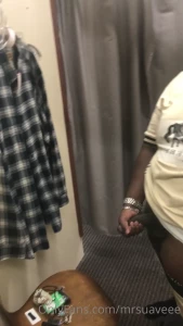 I was at work trying things on in the dressing room and i think my