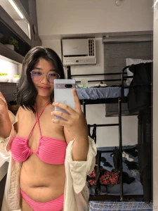 Mirror seflie off to beach don t mind the plants on the side haha