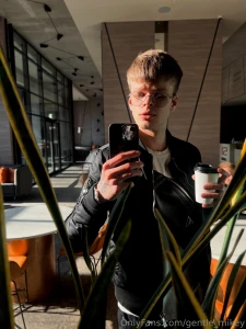 Your sweet boy with the plump lips by the way tea or coffee