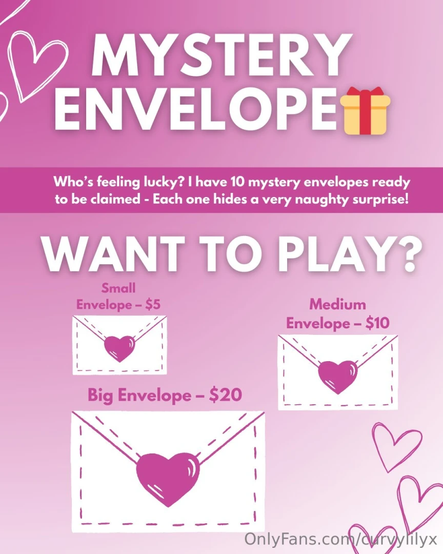 Tip for the one you want or 35 for all 3 huge prizes inside dont miss 