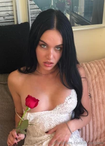 I want your hand to push this rose a little bit on the side