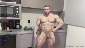 I m in the kitchen naked body massive muscles flexed veins exploding