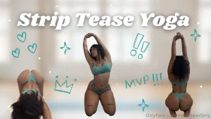 Strip tease yoga live 75 min long semi nude twerking amp spreading