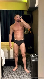 Mirror checking in the hotel