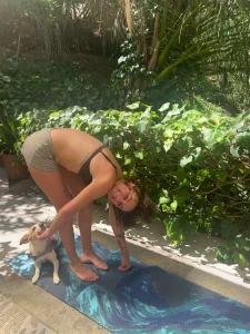 Stretch and riff with me and my disabled dog