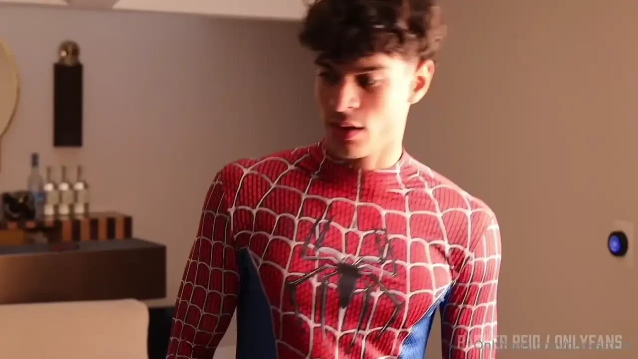 Dressed up as spiderman to shoot some white web stuff all over my suit 