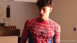 Dressed up as spiderman to shoot some white web stuff all over my suit