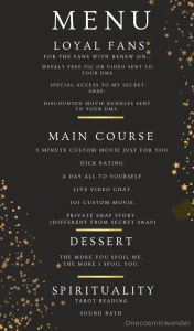 Hey you this is the menu of all things spicy ask me how you can get