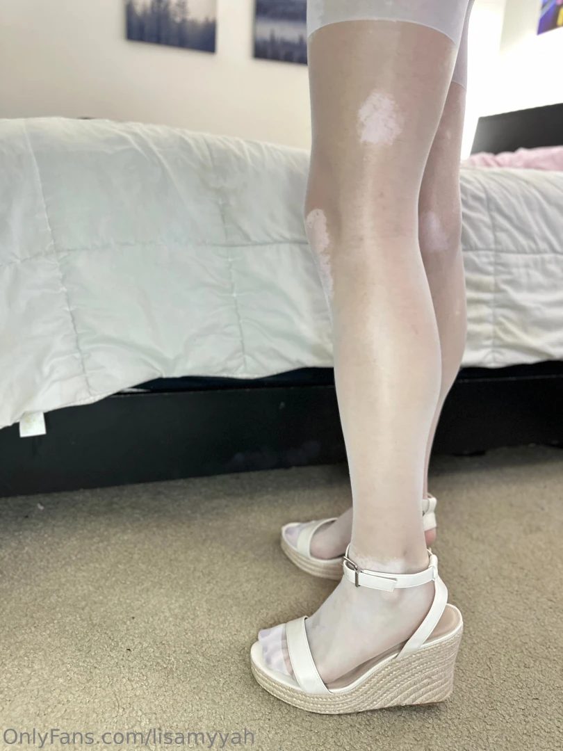 How do you like seeing my legs wrapped in white nylons while wearing part 1 