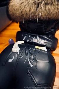 Welovefurs iceblack and shiny leather leggings you can find all the part 13