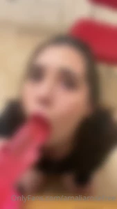 I suck on my 8 dildo until i m a sloppy mess 4 15 minutes pov video of