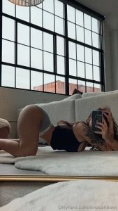 Bent over waiting for someone to do something naughty