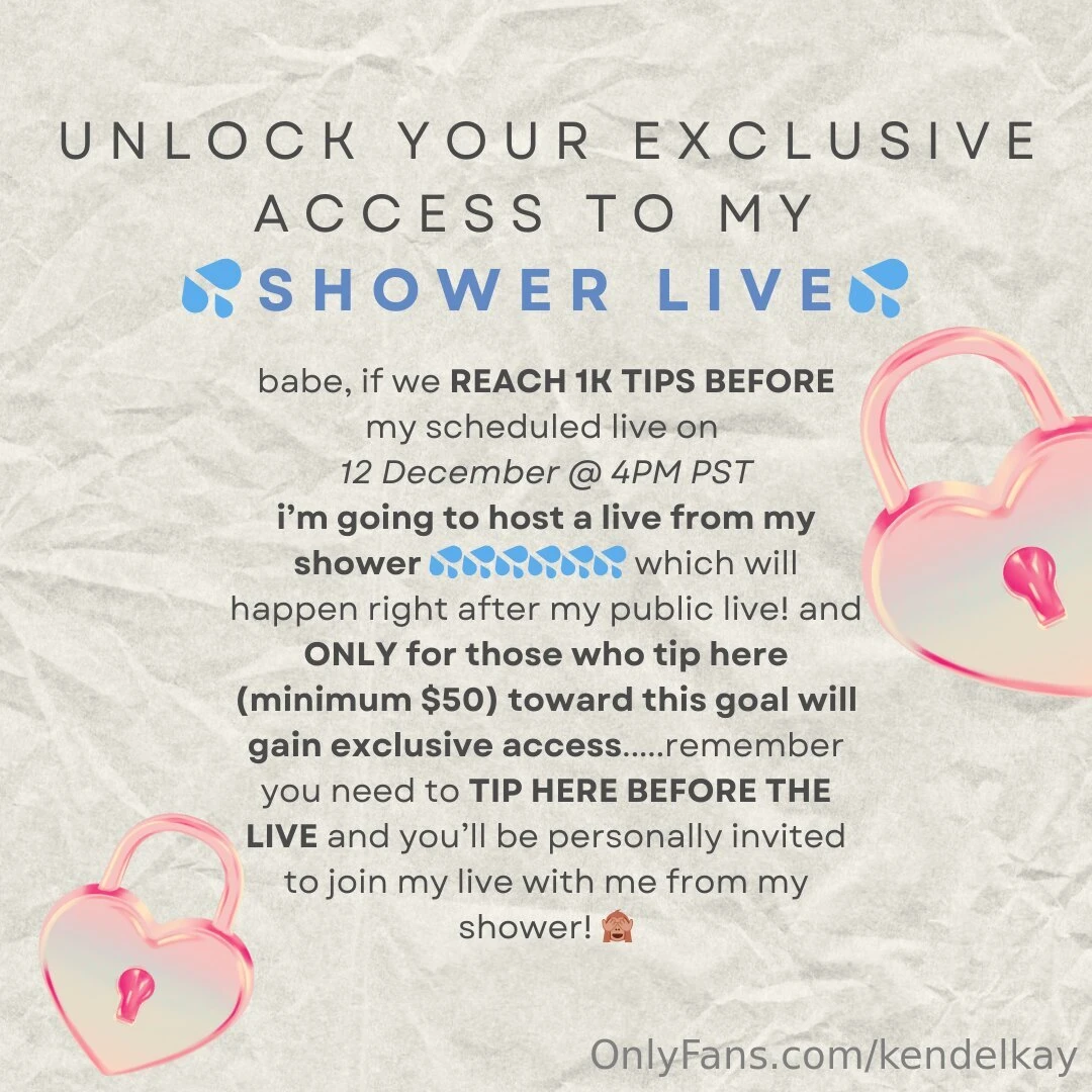 Unlock exclusive access to my shower live update i will do this shower 