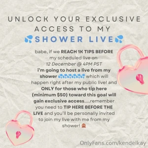 Unlock exclusive access to my shower live update i will do this shower