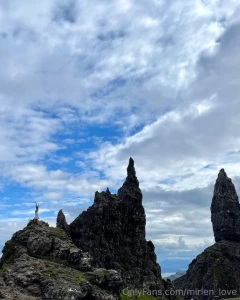 The rocks under my feet and the wind in my hair that feeling when