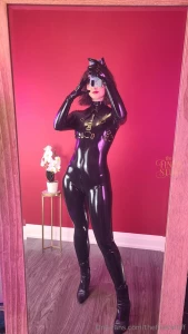 Tiny latex lingerie or full catsuit coverage