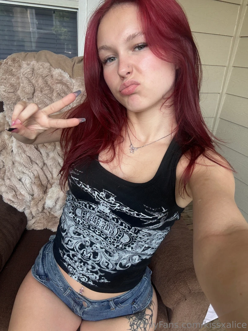 Black tank top and denim shorts combo part 2 