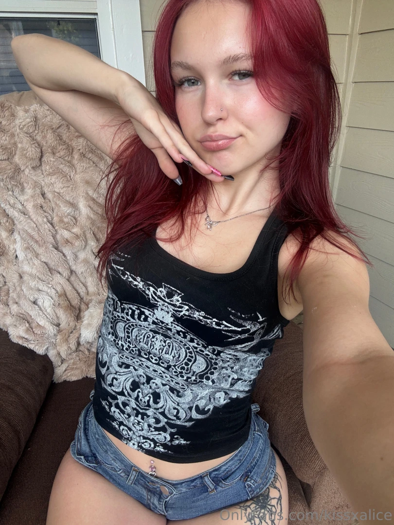 Black tank top and denim shorts combo part 1 