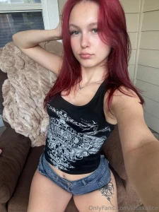 Black tank top and denim shorts combo
