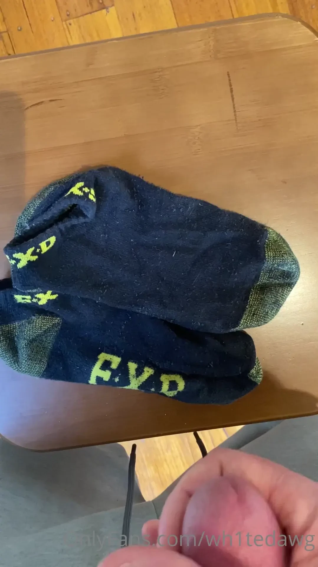 Bustin out a load all over these fxd socks 