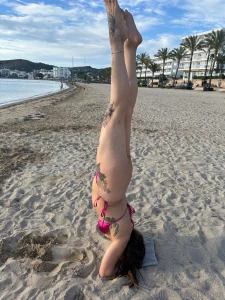 Headstands on the beach
