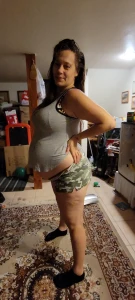 Stroking your dick like how my clothes fit my pregnant body tell me