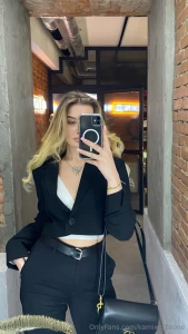 I m wearing a very businesslike outfit today