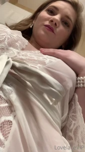 Sheer white robe amp bush