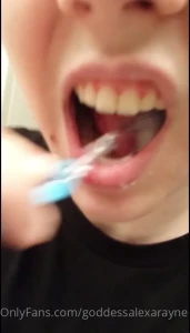 Some tooth brushing for you mouth tongue amp spit lovers i have two