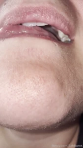 Eating a snacc in the pose plus mouth showing off part 1