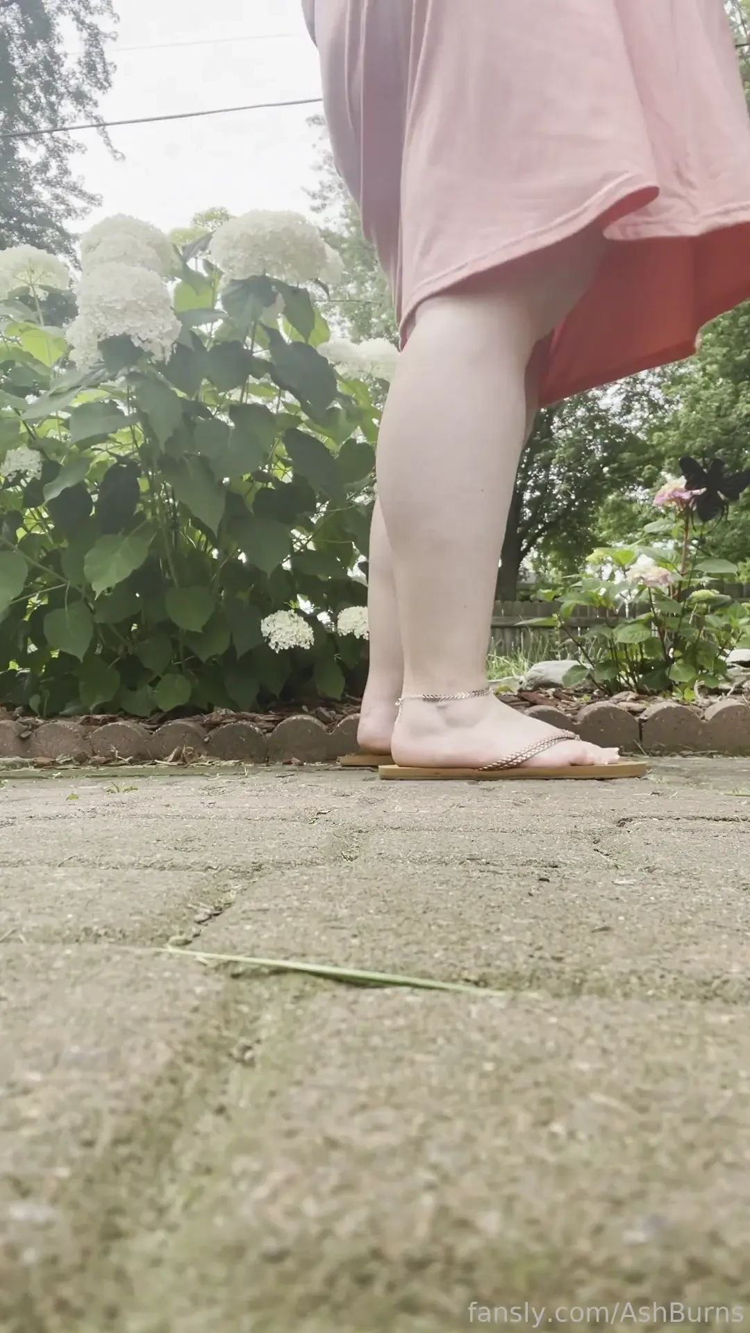 Just a giantess playing around on her patio 