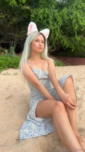 Sometimes i just need to escape to the beach put on my kitty ears and