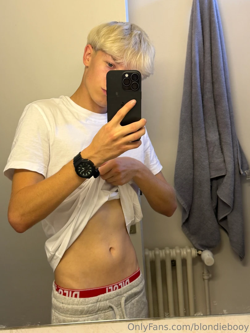 Preparing for shower 