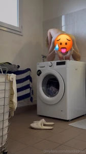 Watch me doing my laundry removing my clothes and putting them in the part 3