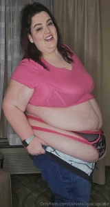 The lingerie and jeans were so damn tight on my big belly guess i ll part 1