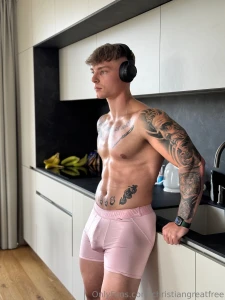 Listening to your naughty thoughts while showing off this bulge