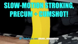 Slow-mo stroking hard cock edging slow-mo cumshot back in my office