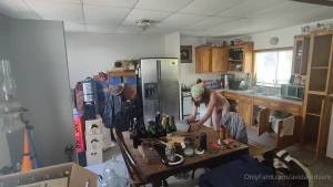 Time lapse of cleaning the cabinets out so that we have room to move