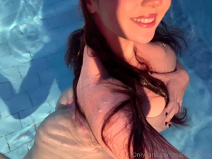 Private pool the water surrounds me but my skin asks for another kind