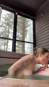 Morning blowjob in the hot tub anyone