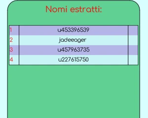 Sto facendo proprio adesso l estrazione di tutti i numeri della