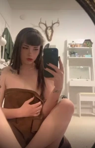 This towel s the only thing that s keeping me covered want a peek