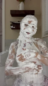 Cleaning up after taking 12 pies to the face