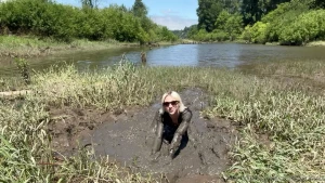 Had so much fun rolling around in the mud yesterday it was so thick