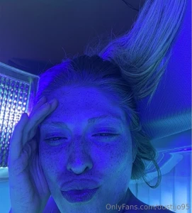 The tanning bed is my favorite part of my day wanna see more message